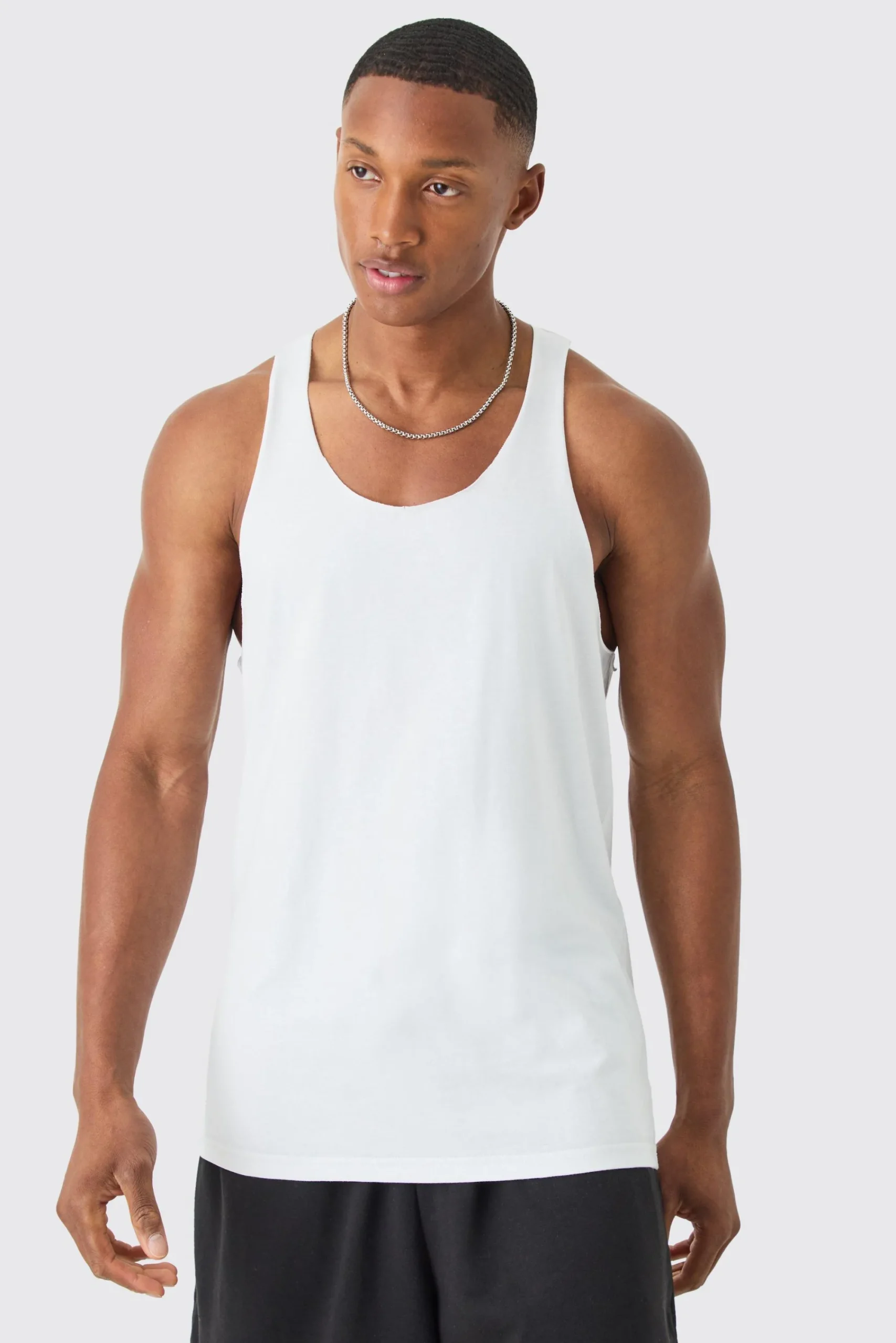 Basic Racer Back Vest | UK^boohooMAN Best