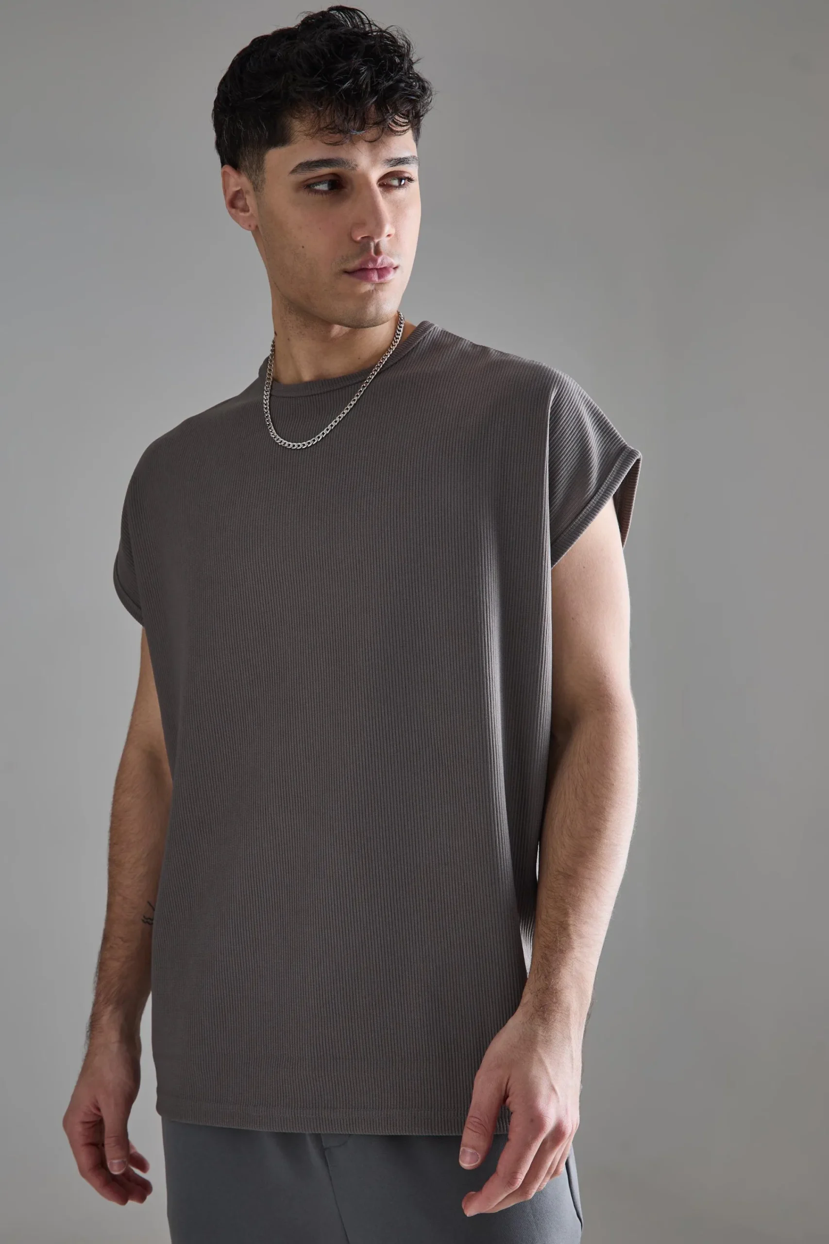 Batwing Ottoman Rib T-Shirt | UK^boohooMAN
