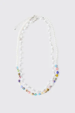 boohooMAN Bead Layer Chain Necklace | UK| Jewellery & Watches