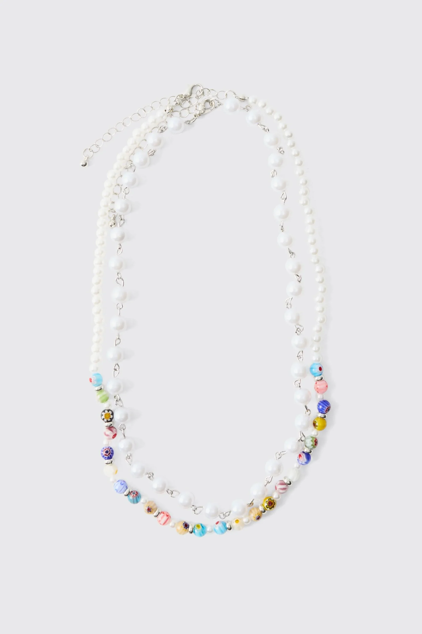 boohooMAN Bead Layer Chain Necklace | UK| Jewellery & Watches