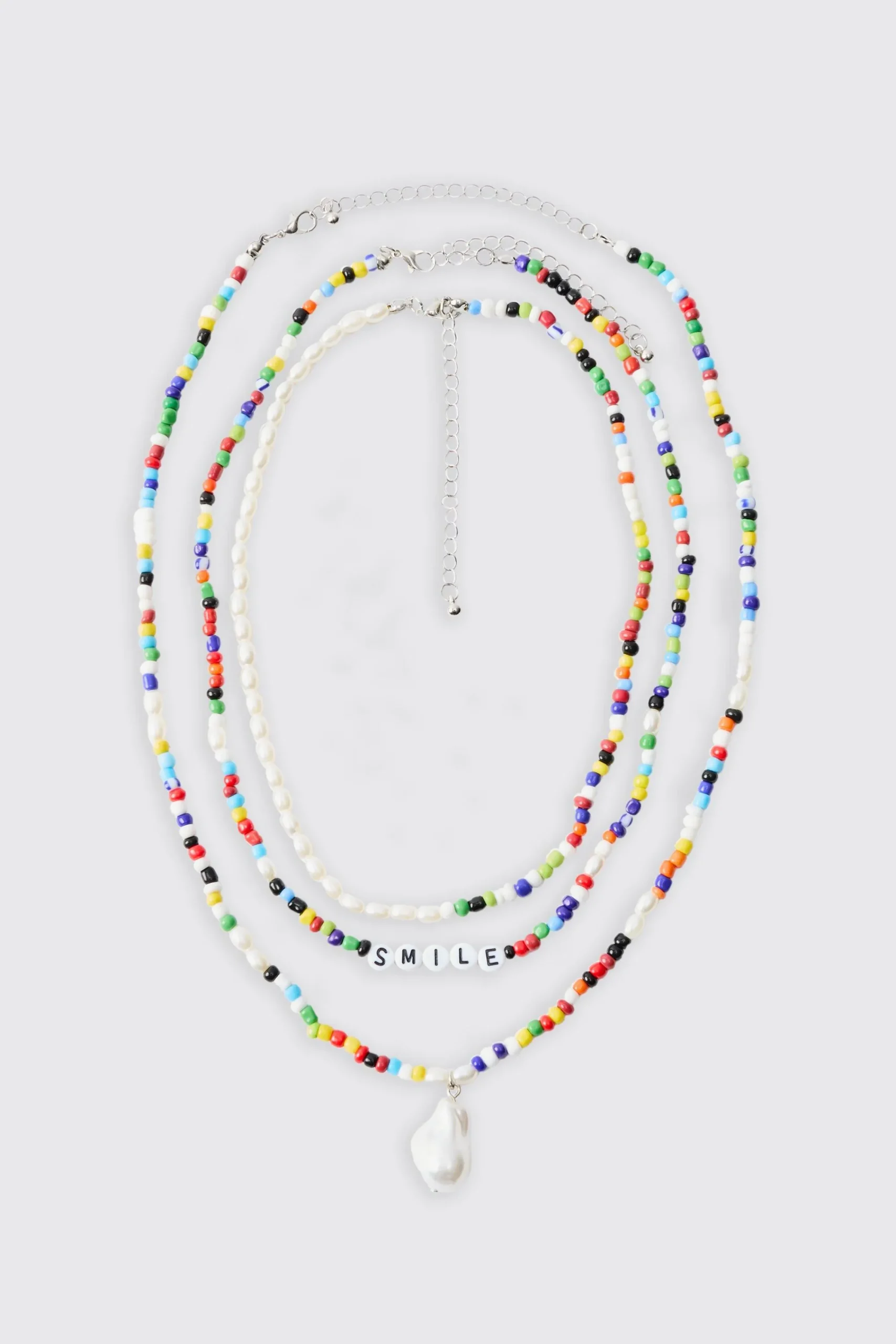 boohooMAN Bead Layer Necklace | UK| Jewellery & Watches