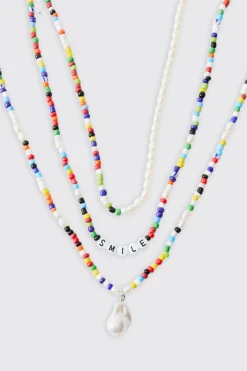 boohooMAN Bead Layer Necklace | UK| Jewellery & Watches