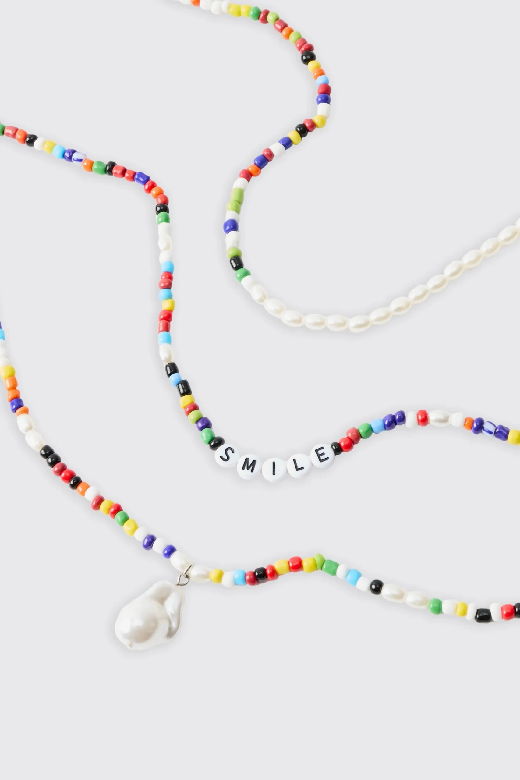 boohooMAN Bead Layer Necklace | UK| Jewellery & Watches