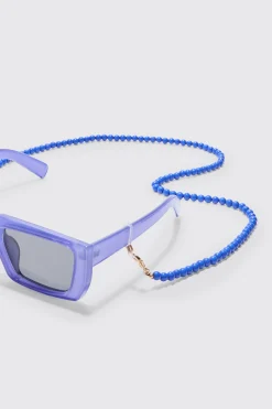 boohooMAN Beaded Sunglasses Chain In | UK| Sunglasses
