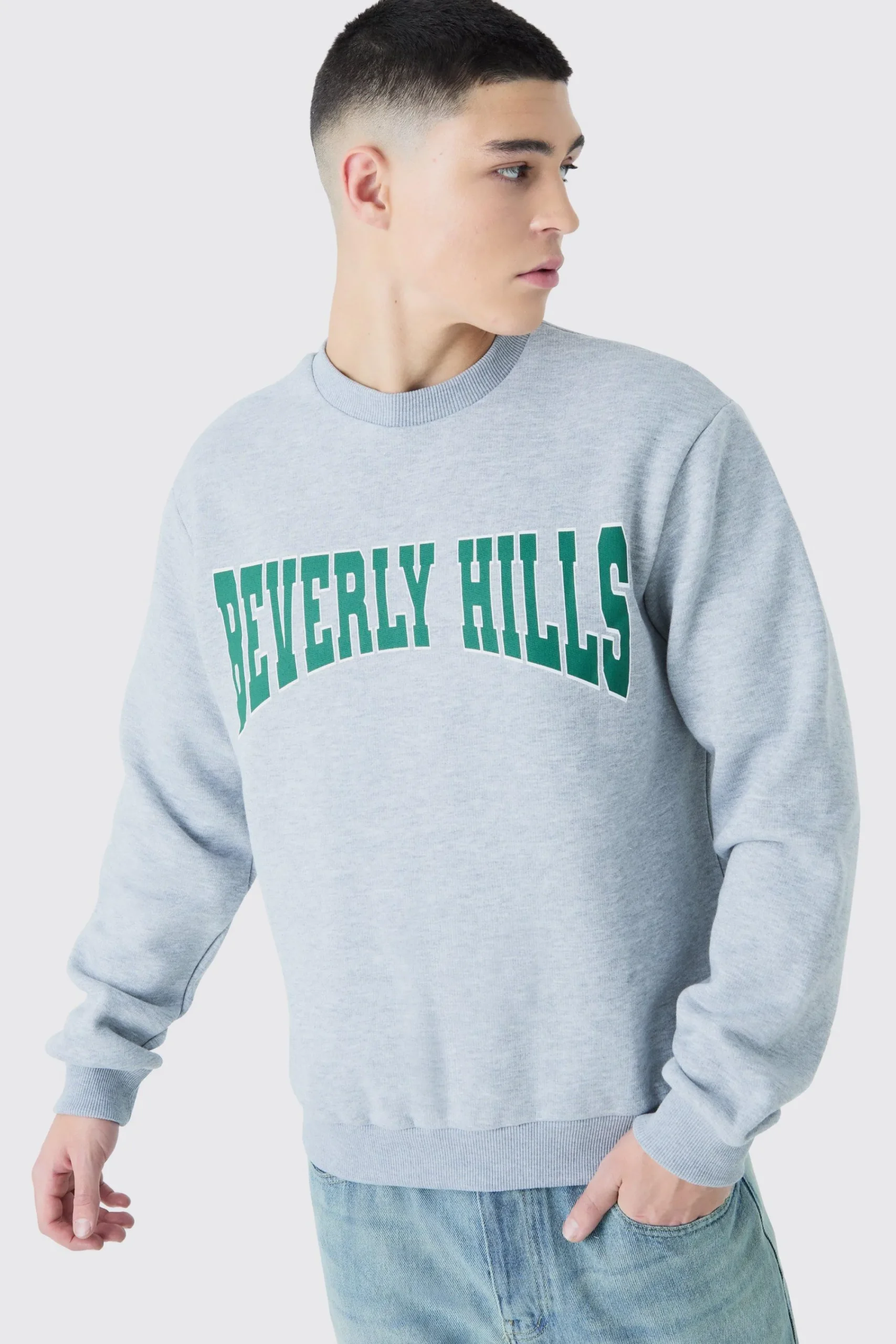 boohooMAN Beverley Hills Varsity Sweatshirt | UK| Hoodies & Sweatshirts