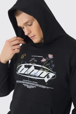 boohooMAN BHM Floral Print Hoodie | UK| Hoodies & Sweatshirts