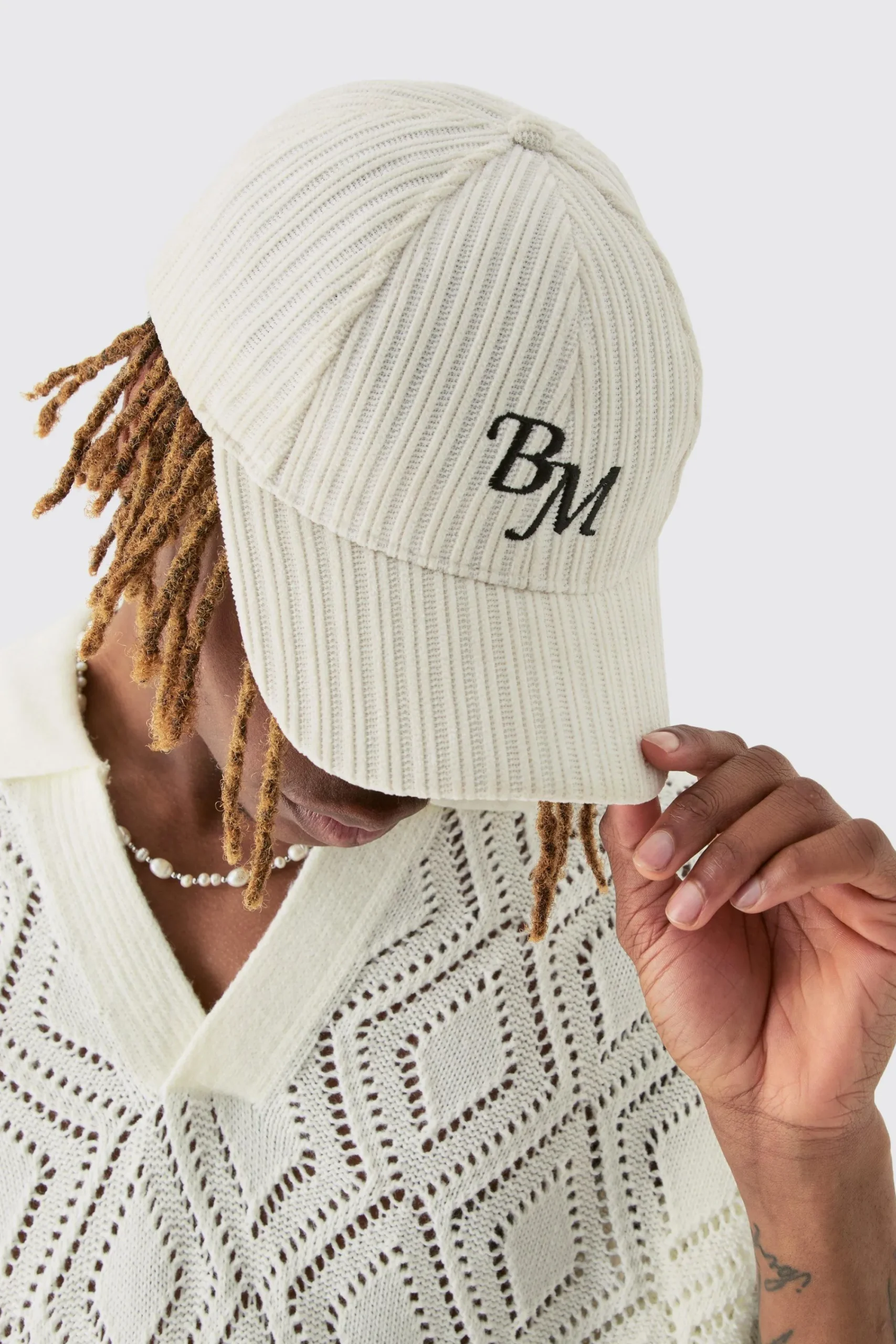 boohooMAN BM Embroidered Corduroy Cap In | UK| Hats & Caps