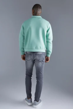 boohooMAN Bonded Scuba Boxy Harrington Jacket | UK| Coats & Jackets