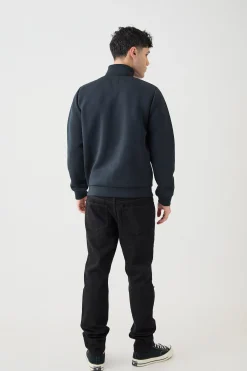 boohooMAN Bonded Scuba Funnel Neck Overshirt | UK| Shirts