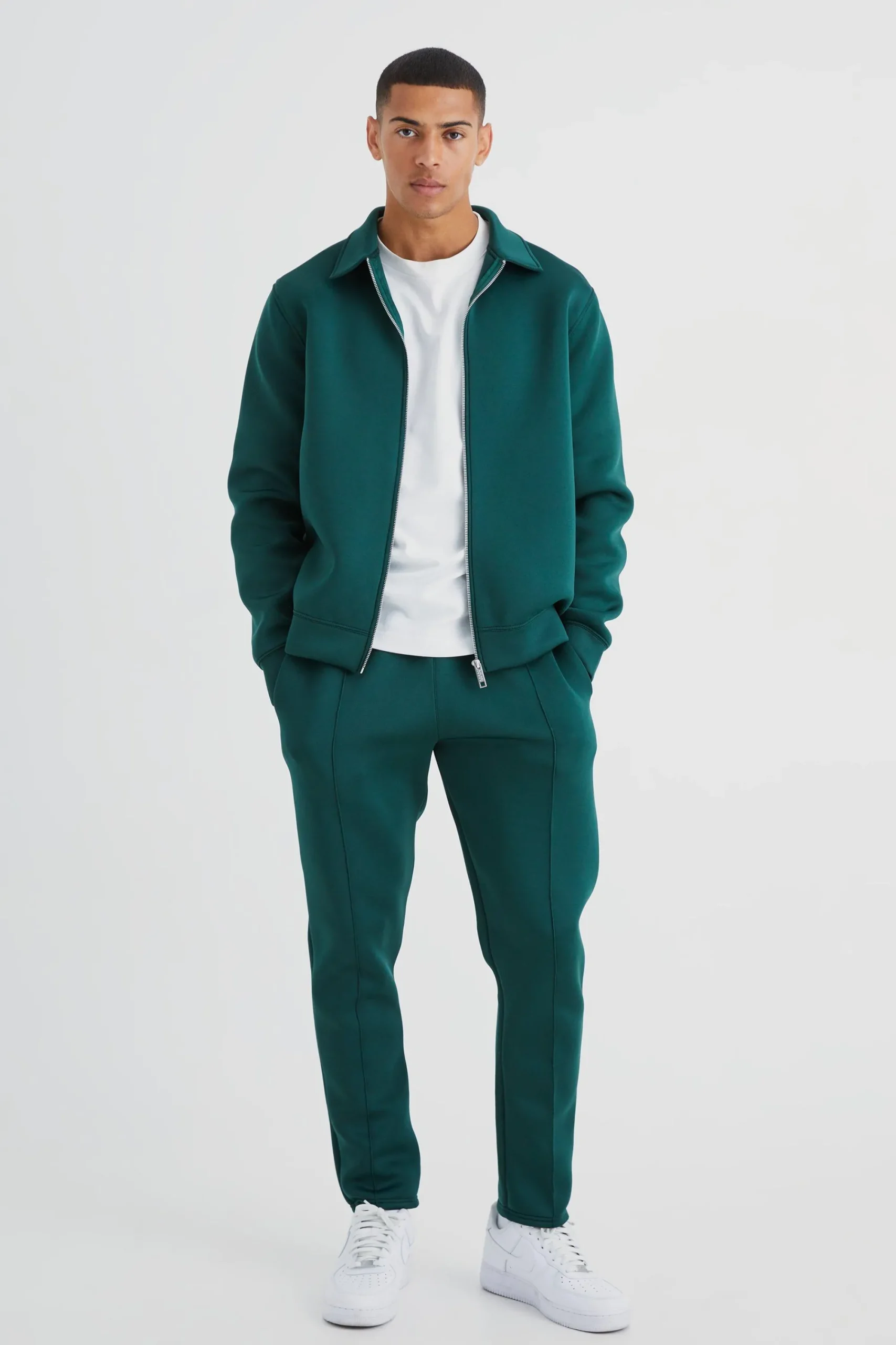 boohooMAN Bonded Scuba Harrington & Jogger | UK| Tracksuits