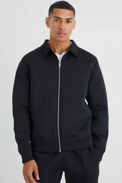 boohooMAN Bonded Scuba Harrington & Jogger | UK| Tracksuits