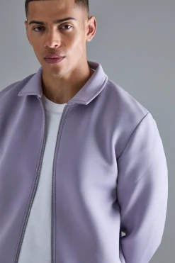 boohooMAN Bonded Scuba Harrington Jacket | UK| Coats & Jackets