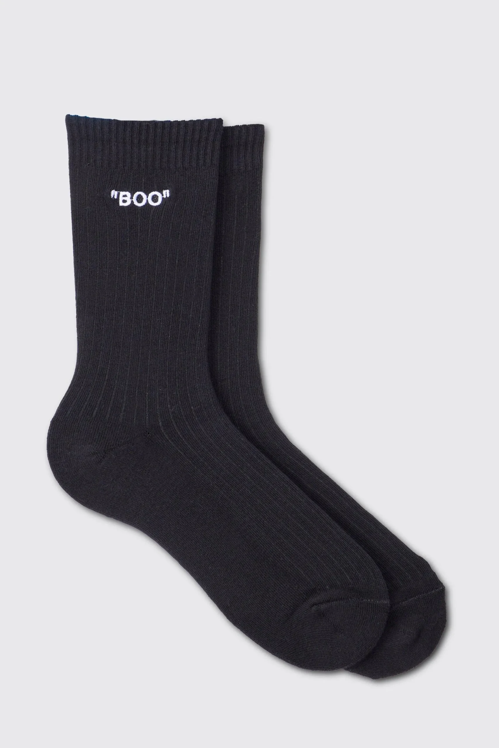 boohooMAN Boo Embroidered Socks | UK| Underwear & Socks|Underwear & Socks