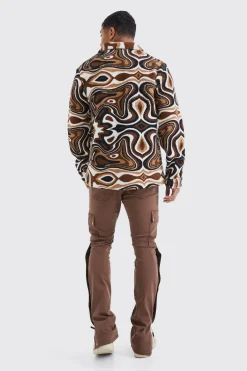 boohooMAN Borg Abstract Pocket Overshirt | UK| Shirts