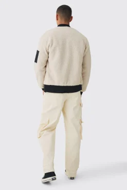 boohooMAN Borg Ma1 Bomber Jacket In | UK| Coats & Jackets