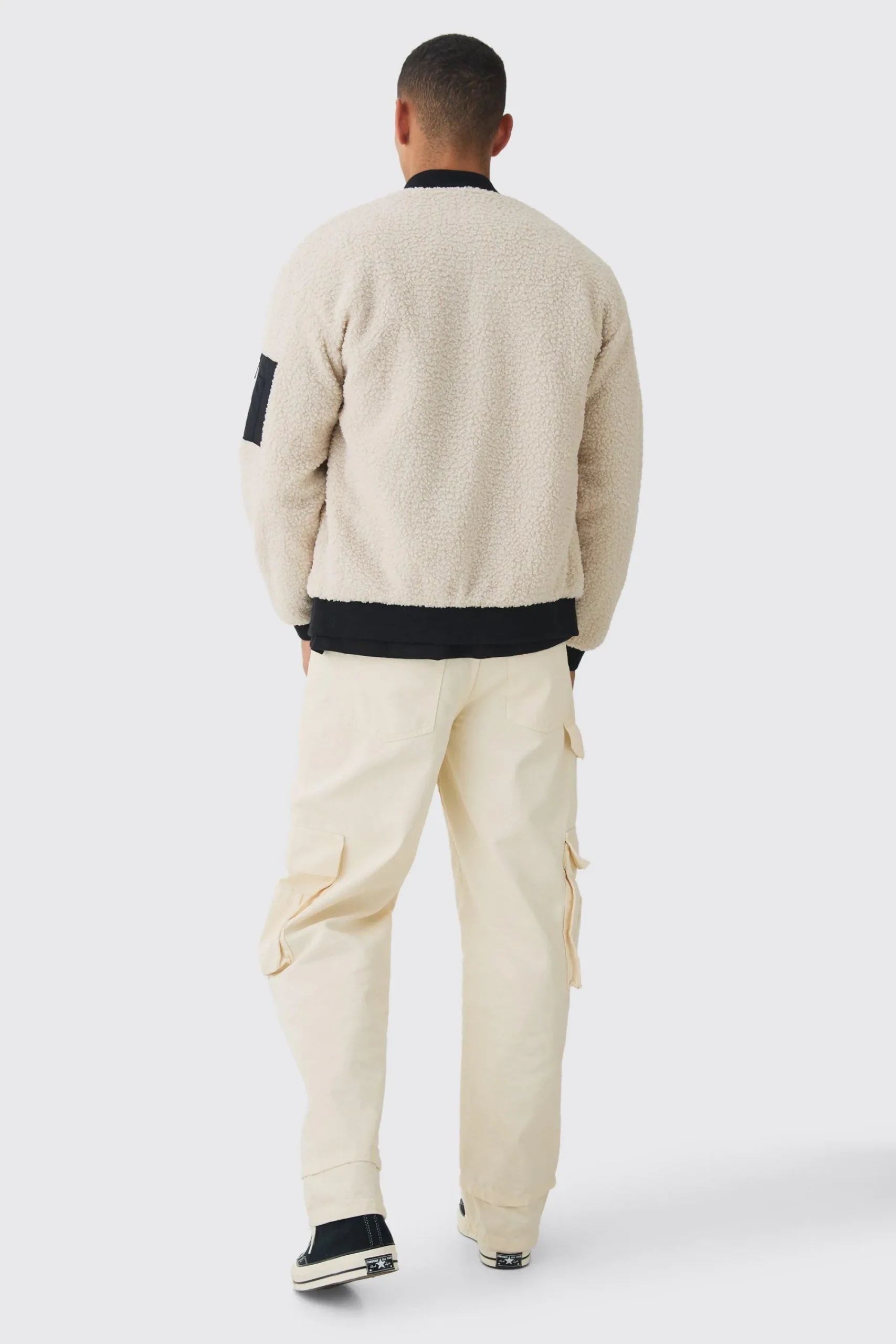 boohooMAN Borg Ma1 Bomber Jacket In | UK| Coats & Jackets