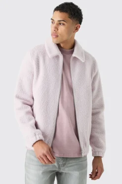 boohooMAN Boucle Borg Harrington Jacket | UK| Coats & Jackets