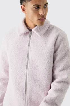 boohooMAN Boucle Borg Harrington Jacket | UK| Coats & Jackets