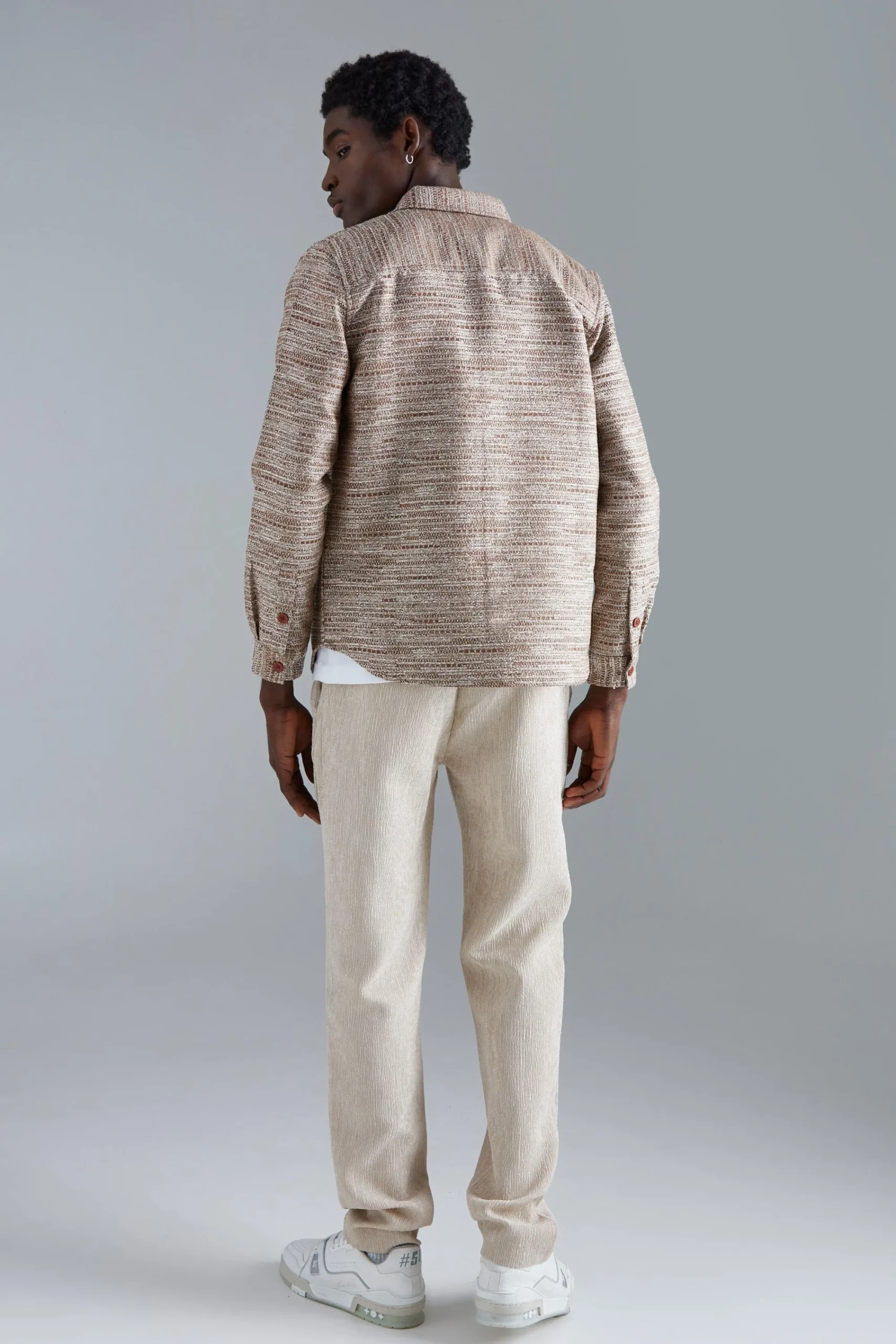 boohooMAN Boucle Heavyweight Patch Pocket Overshirt | UK| Shirts