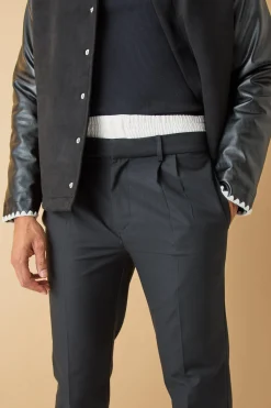 boohooMAN Boxer Waistband Tailored Trousers | UK| Suits & Tailoring