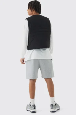 boohooMAN Boxy Abstract Quilted Gilet In | UK| Coats & Jackets