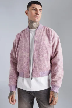boohooMAN Boxy Acid Wash Bomber | UK| Coats & Jackets