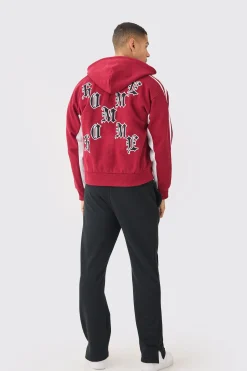 boohooMAN Boxy Applique Tape Detail Jersey Varsity Jacket | UK| Coats & Jackets