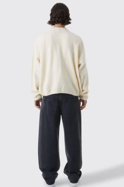 boohooMAN Boxy Bm Brushed Knitted Jumper | UK| Knitwear