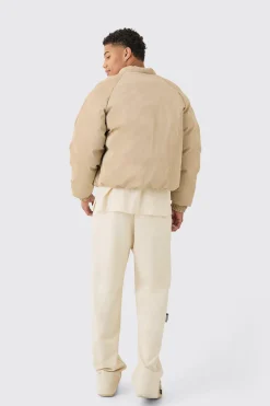 boohooMAN Boxy Bm Extreme Heavyweight Pu Padded Puffer In | UK| Coats & Jackets