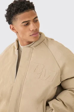 boohooMAN Boxy Bm Extreme Heavyweight Pu Padded Puffer In | UK| Coats & Jackets