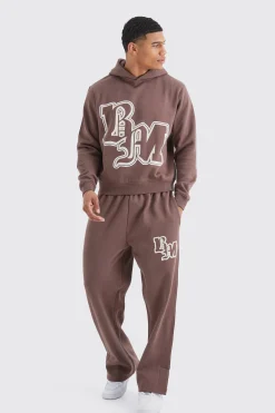 boohooMAN Boxy Bm Print Tracksuit | UK| Tracksuits
