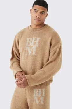 boohooMAN Boxy Brushed Bhm Knitted Jumper | UK| Knitwear