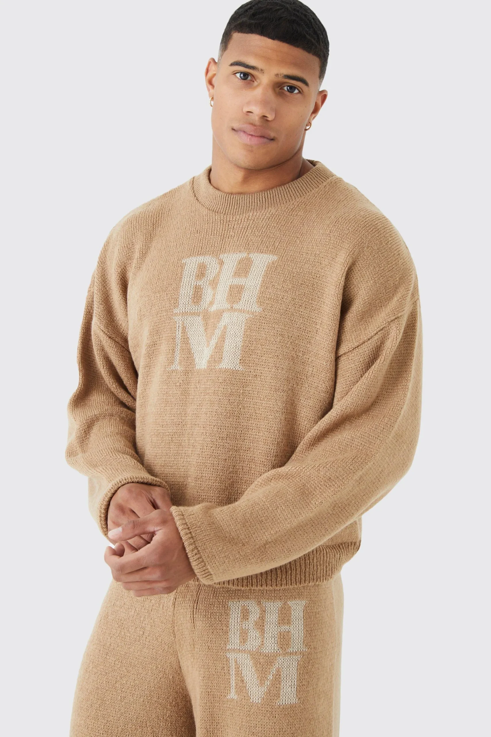 boohooMAN Boxy Brushed Bhm Knitted Jumper | UK| Knitwear