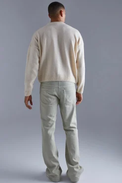 boohooMAN Boxy Brushed Extended Neck Knitted Jumper | UK| Knitwear