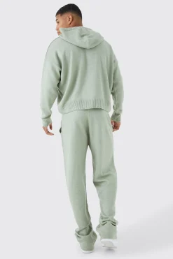 boohooMAN Boxy Brushed Knitted Hoodie | UK| Knitwear