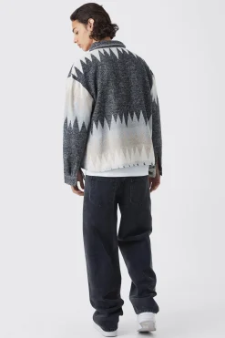 boohooMAN Boxy Button Up Stripe Overshirt | UK| Shirts