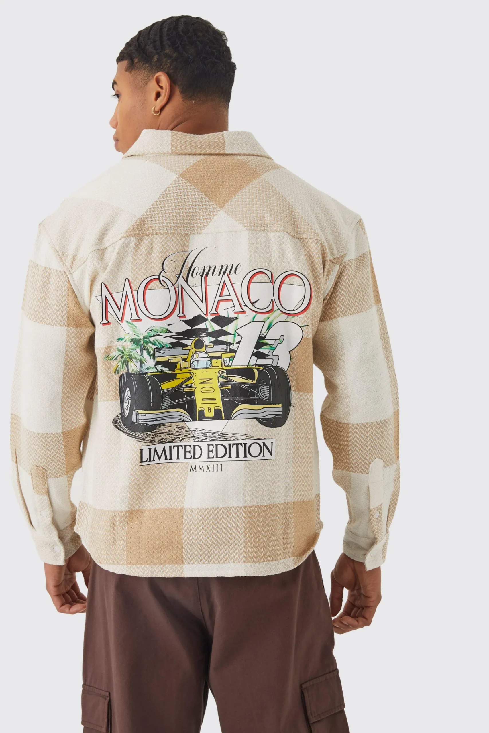 boohooMAN Boxy Check Graphic Overshirt | UK| Shirts