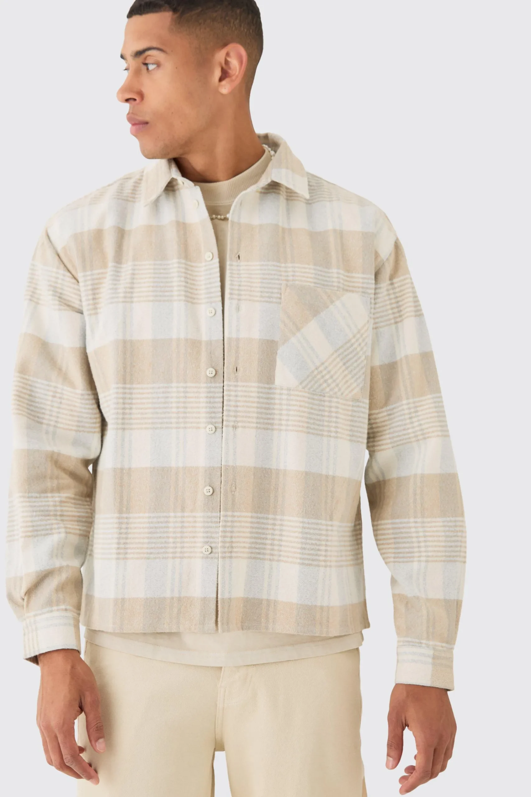 boohooMAN Boxy Check Shirt | UK| Shirts