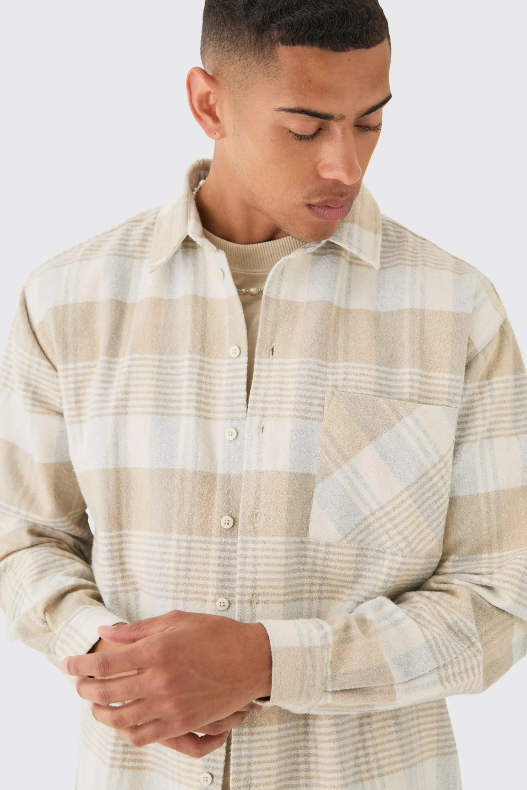 boohooMAN Boxy Check Shirt | UK| Shirts