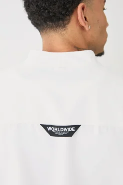 boohooMAN Boxy Collarless Soft Twill Label Shirt | UK| Shirts