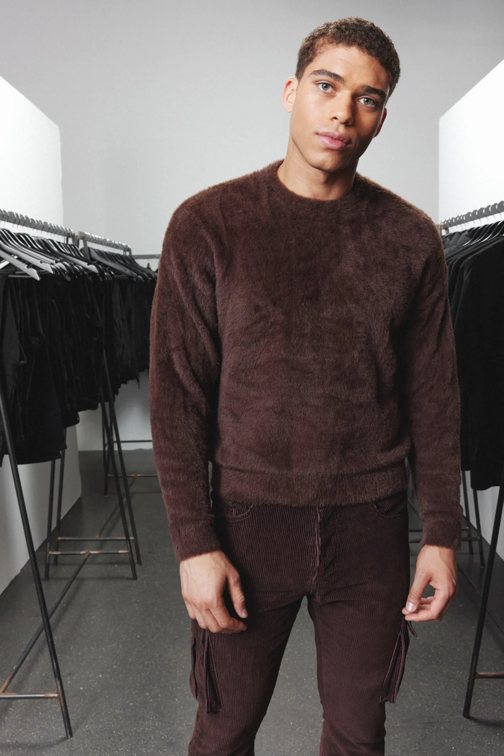 boohooMAN Boxy Crew Neck Fluffy Knitted Jumper | UK| Knitwear