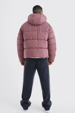 boohooMAN Boxy Crinkle Nylon Puffer | UK| Coats & Jackets