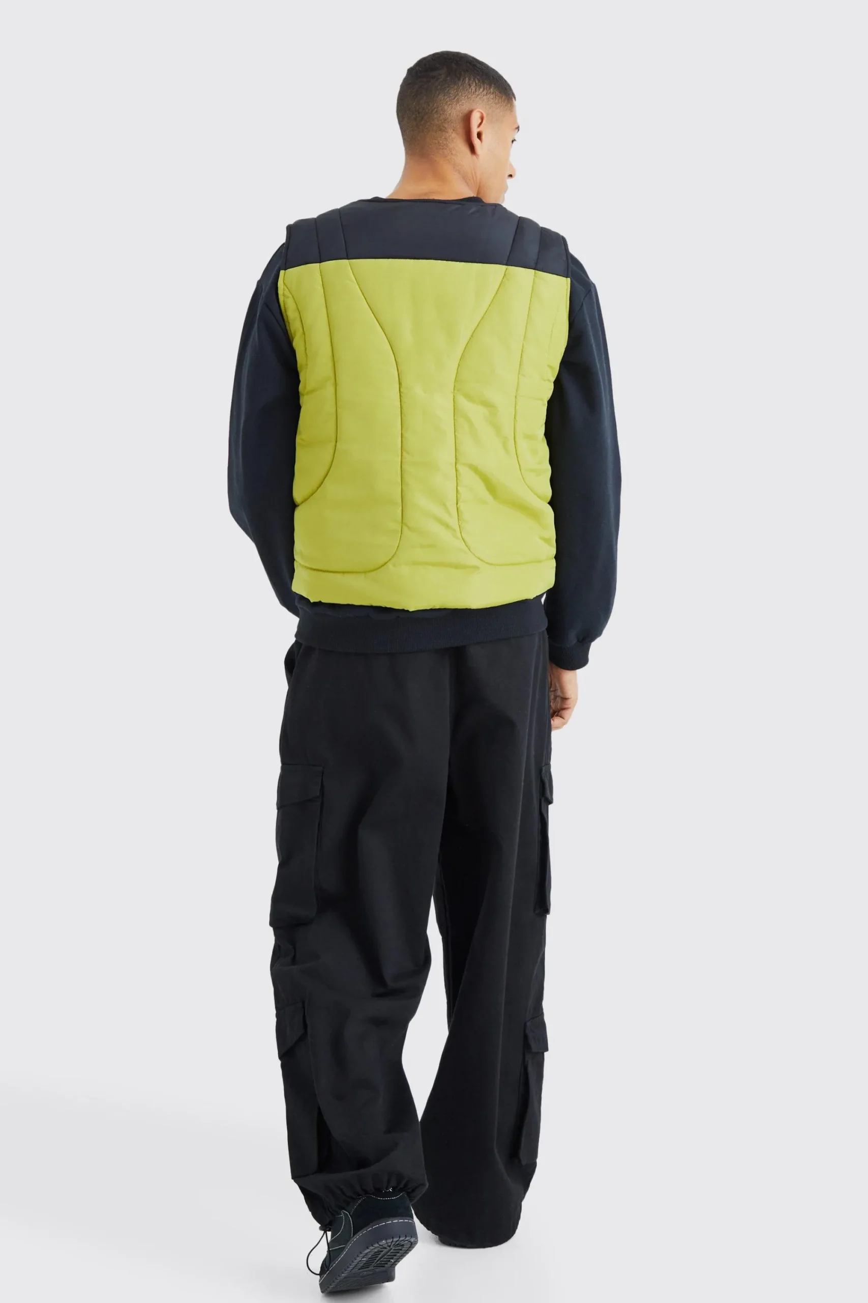 boohooMAN Boxy Curved Quilted Gilet | UK| Coats & Jackets