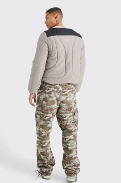 boohooMAN Boxy Curved Quilted Puffer | UK| Coats & Jackets