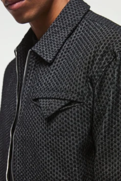 boohooMAN Boxy Denim Textured Jacket | UK| Coats & Jackets