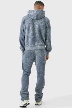 boohooMAN Boxy Distressed Applique Washed Hoodie | UK| Hoodies & Sweatshirts