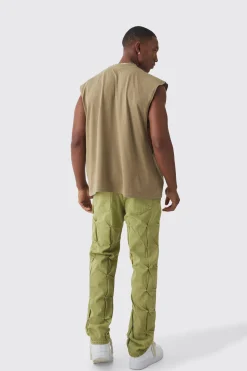 Boxy Drop Armhole Extended Neck Homme Official Tank | UK^boohooMAN Discount