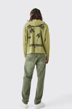 boohooMAN Boxy Drop Shoulder Graphic Knit Hoodie | UK| Knitwear