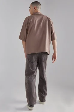 boohooMAN Boxy Dropped Shoulder Soft Twill Shirt | UK| Shirts