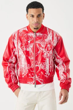 boohooMAN Boxy Embroide Bomber | UK| Coats & Jackets